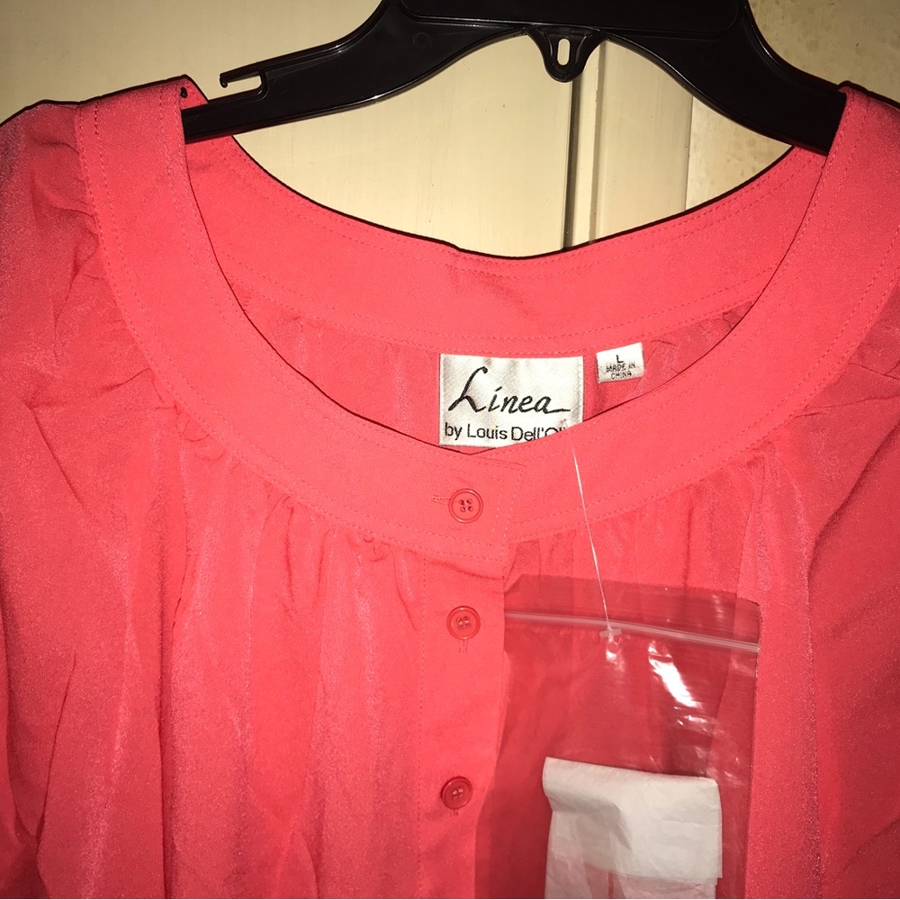 Linea by Louis Dell'Olio Coral Blouse - Picture 2 of 2